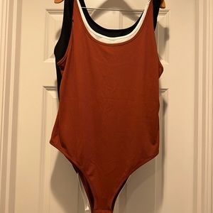 Set of 3, never worn XL SHEIN ribbed bodysuits.